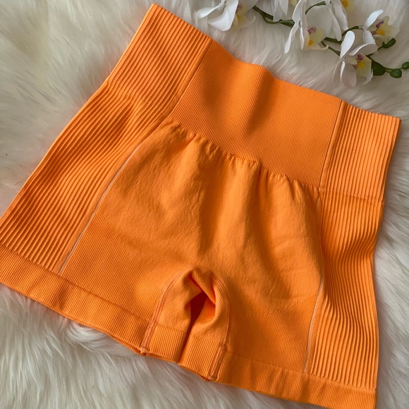 CUBAN FIT Active Shorts Tangerine/Orange NWOT - Picture 4 of 6